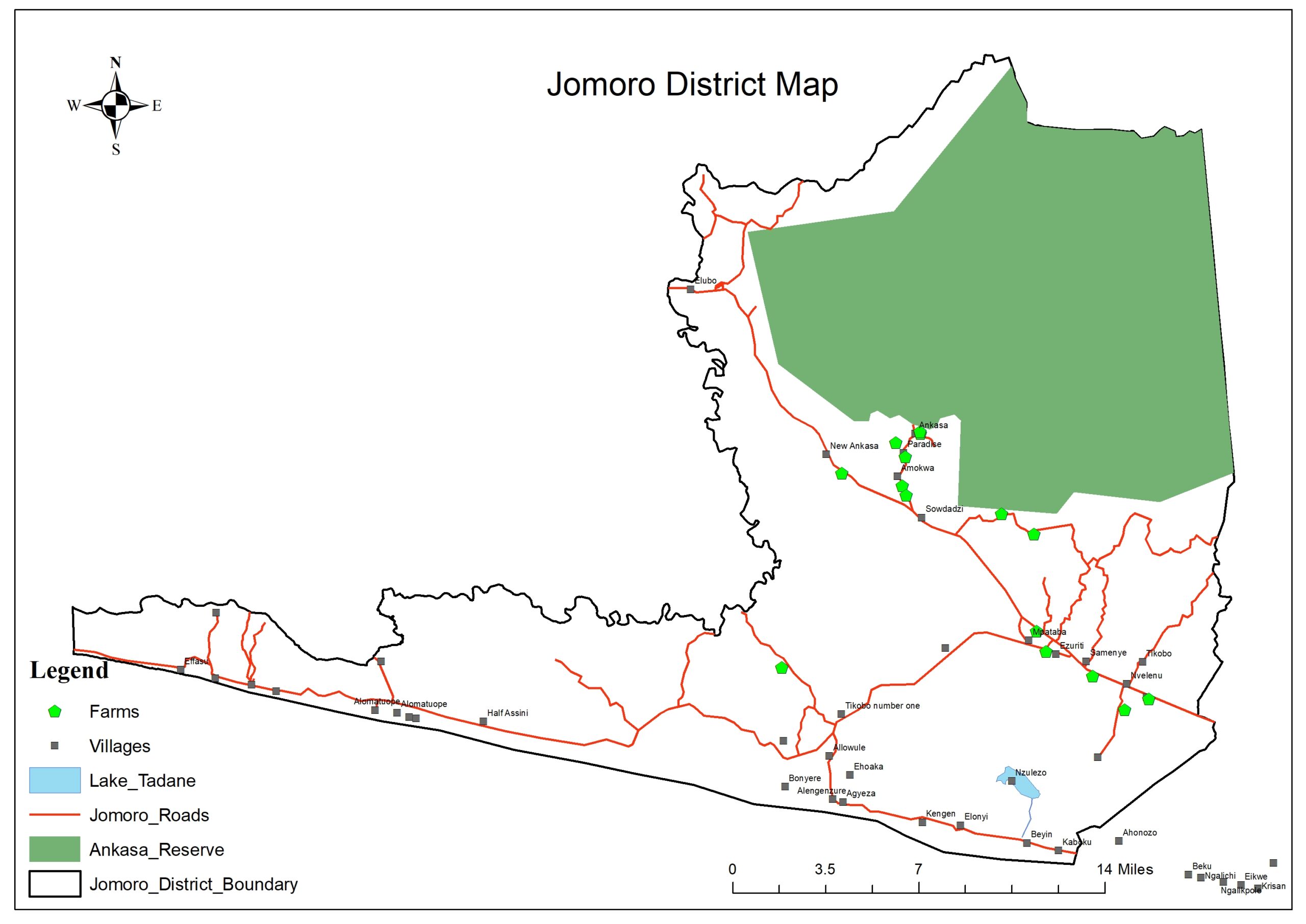 Jomoro District Map (plain)